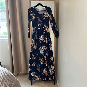 Floral Long Sleeve Maxi Dress